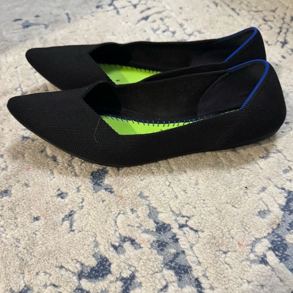 Rothy's Black Flats with Blue Accents - Picture 10 of 10